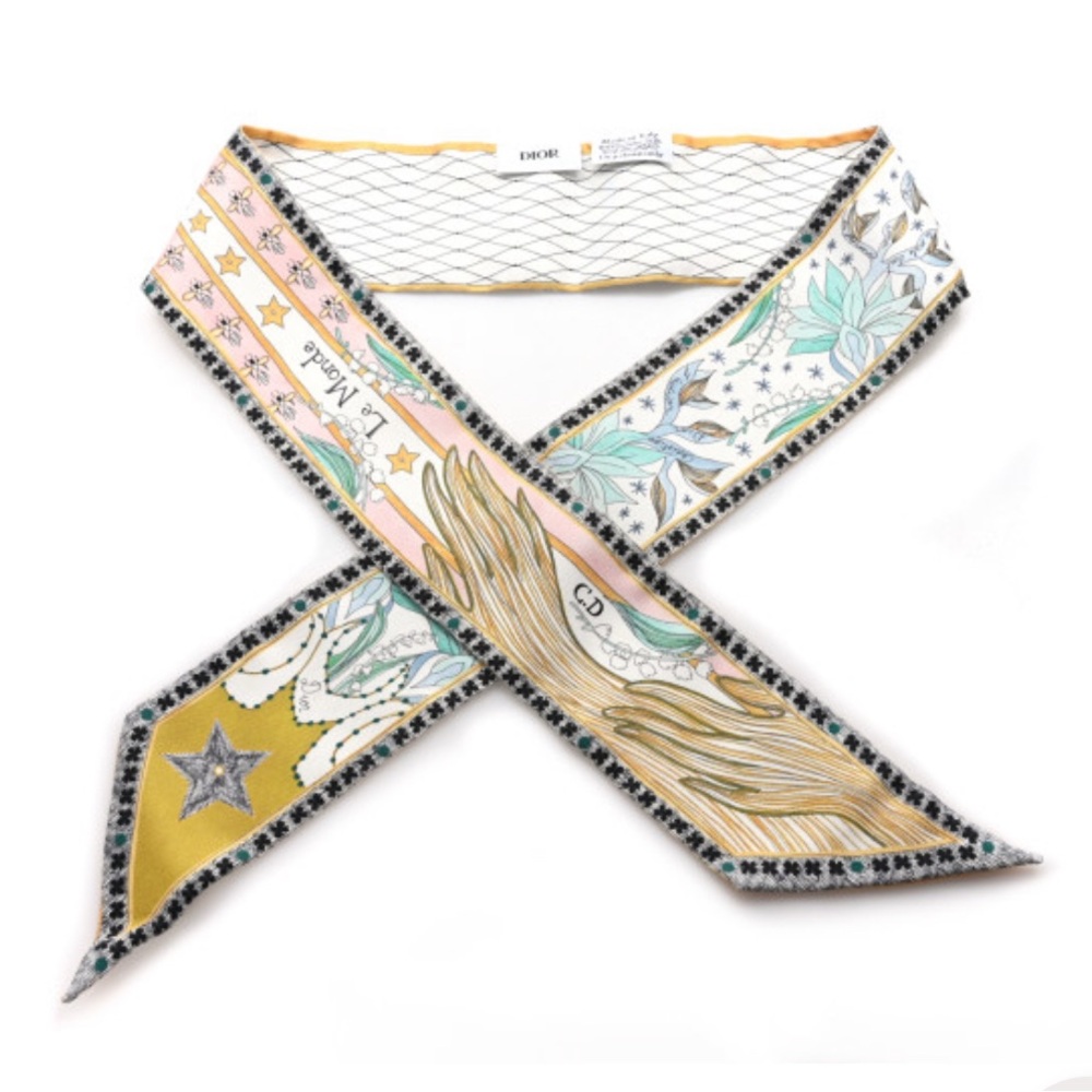 Dior Multicolor Silk Twilly Scarf